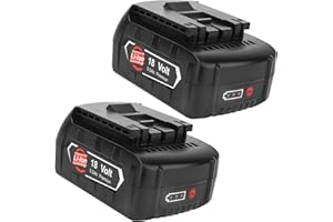 GOODEXO 18V 5000mAh per Bosch batteria-18V BAT618 BAT619G BAT610G BAT612 BAT622 BAT618G BAT609 BAT609G BAT619 Batteria 2 pezzi