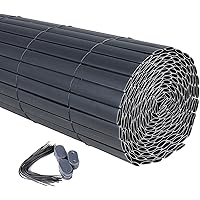 WOLTU GZZ1184gr3 Sichtschutzmatte PVC Sichtschutzzaun, Sichtschutz Windschutz für Balkon Garten Markise Zaun, Grau, 100…