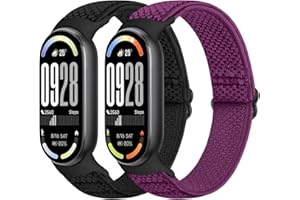 Runostrich Elastic Nylon Watch Strap Compatible with Xiaomi Smart Band 10/9/8 Sports Strap Soft Watch Band Adjustable Replacement Band for Women Men
