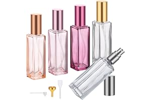 Segus Perfume Atomisers Refillable, 5 Pcs 20ml Glass Atomiser Spray Bottle, Empty Perfume Bottle for Pocket, Purse, Handbag and Luggage