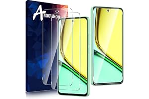 Anoowkoa 2-pak wysokiej jakości folii ochronnej na ekran do Realme C67 4G osłona ze szkła hartowanego - oryginalne szkło - super łatwa instalacja jednym naciśnięciem