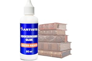 7 Artists Colla per Rilegatura 80 ml – Colla per Carta e Cartone Trasparente | Adesivo PVA per Rilegare Libri, Restauro, Scrapbooking e Lavori Manuali | Bookbinding Glue