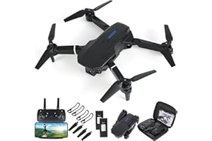Weinsamkeit Drohne, RC Drohne mit Kamera 4K HD für Kinder, WiFi FPV Drone für Anfänger, RC Quadcopter mit 2 Akku Schwerkraft Sensor Flip Mode Ein-Tasten-Start/Landung One Taste Ruckkehr Headless Mode