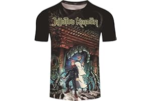 westtrend Anime Jujutsu Kaisen T-Shirt personnalité Bandes dessinées Harajuku Pull à Manches Courtes Itadori Yuji Hauts Gojo Satoru Sweat pour Enfants