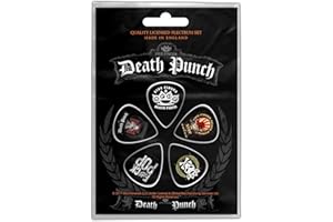 5FDP Five Finger Death Punch Plektrum Set Knuckles Logo 5 Plectrum Guitar Picks Gitarre