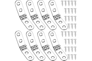 JJWUYUE 8 Pezzi Cerniere Pieghevoli a 180 Gradi, Cerniera Ribalta, Cerniere a Montaggio per Macchine per Cucire, Tavoli Pieghevoli, Cerniere per Mobili, Bandella di Montaggio per Porte