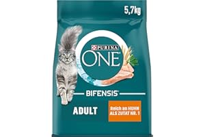 PURINA ONE BIFENSIS Adult Katzenfutter trocken, reich an Huhn, 1er Pack (1 x 5,7kg)
