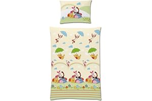 TEX IDEA Disney Winnie Pooh Baby Kinder Bettwäsche 100x135 Baumwolle Renforce bunt Familie Honigbär