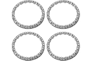 PATIKIL Rodamiento de Biela de Bicicleta de Bolas 3/16 Pulgadas x 20 Bolas, 4 Paquetes de Rodamientos de Bicicleta de Acero Inoxidable Piezas de Repuesto de Bicicleta, Color Plata
