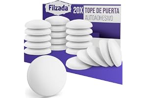 Filzada® 20x Dörrstopp Vägg Självhäftande Vit - 40mm Diameter - Dörrbuffert