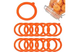 ZHENZHENLO 20 Pezzi Prova di Perdite Anelli di Tenuta Ermetici, Guarnizioni per Barattoli di Ricambio, Anello di tenuta per vasetti di vetro, Vetro Sostituzione Ermetica Anelli, per barattoli Vetro Ermetici