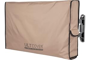 ULTCOVER Wasserdichte Outdoor-Abdeckung für 50-54 Zoll Flachbildfernseher mit Halterungen und Ständer