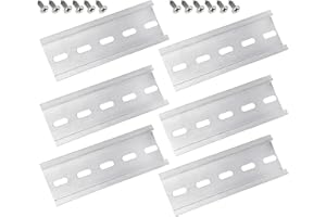CYUaoao 6 Stück DIN-Schiene Schlitz Hutschiene10cm Aluminium DIN Schiene Montageschiene Hängeschiene Hängeschiene Schrank DIN-Schien Führungsschienen für Verteilerschrank Schaltschrank Einbau