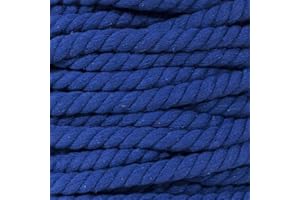 WEST COAST PARACORD Natural Twisted Cotton Rope - Soft But Strong - Assorted Colors - 1/2 Inch Diameter (Royal Blue, 10 Feet)