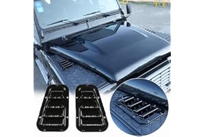 DIYUCAR 1 paio di bocchette di ventilazione per cofano anteriore dell'auto, copertura laterale in acciaio per presa d'aria e presa d'aria, copertura per neve adatta per LR Defender 90 110 2004-2019