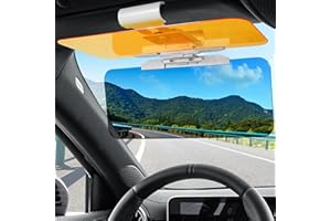 AIMISITE Car Sun Visor, 2 in 1 Car Visor Extender for Day and Night Anti-Glare Anti Dazzle and Anti UV HD Automobile Windshield Visor