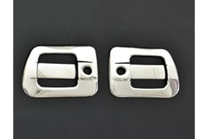 VNVIS Tirador de puerta izquierda y derecha cubre espejo pulido acero inoxidable decoración para Stralis Eurocargo Hi-way