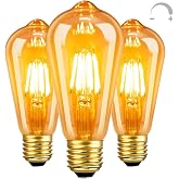 SCNNC Vintage LED Bulbs E27 ST64 6W Dimmable Warm White 2700K | Retro Filament E27 Equivalent to 60W, E27 Vintage Edison LED