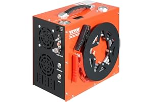 VEVOR Compresseur d'air PCP portable 30 MPa refroidissement eau ventilateur intégré, arrêt auto, compresseur réservoir paintball CC 12 V/CA 230 V pour pistolet à air, bouteille de plongée sous-marine