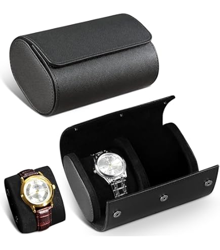 SCATOLA PORTAOROLOGI IN PELLE PU - 2 PEZZI CON CUSCINO RIMOVIBILE - IDEALE REGALO - Foto 4