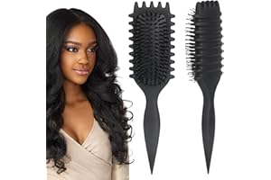 WBENG Cepillo para pelo rizado, cepillo para definir rizos 2024, cepillo para definir rizos, para peinar y dar forma a hombres y mujeres (Black)