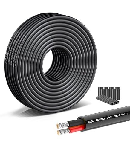 Ghost Controls Niederspannungskabel 16 AWG, 2-Leiter (rot/schwarz) – 100 M, Für Torantriebe & Solaranlagen