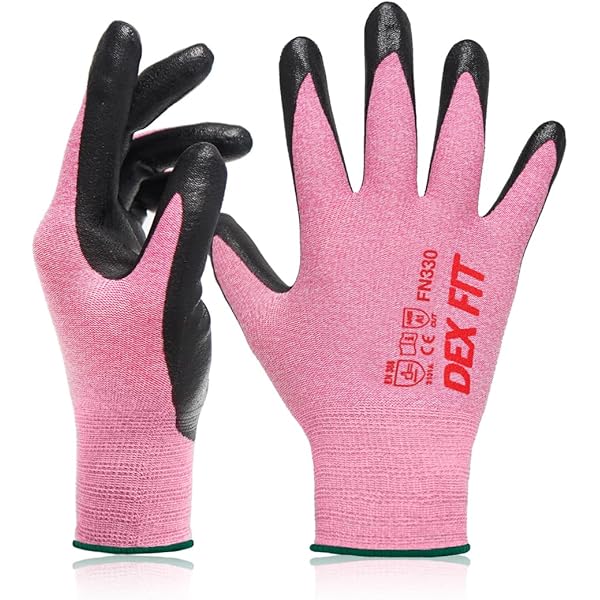 CXS Brita Guanti Da Lavoro Antiscivolo Con Rivestimento PU - Taglia Unica, Norma EN 388 (4131)