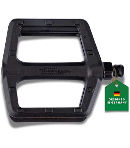 BBB Bicycle Pedals Flat 9/16\" I City Bike Pedal With Reflectors And Anti- Slip I Lightweight And Durable Bicycle Pedals For Urban And Electric Bikes I ErgoRide BPD-46