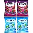 Fox's Crystal Clear Mints (90gms- Pack of 2 ) & Fox's Crystal Clear Berries Candy (90Gms- Pack of 2)
