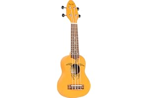 Ortega Guitars Sopranino Ukulele orange - Keiki K1 Series - Schildkrötengravur - Okoumé/ Walnuss (K1-ORG)