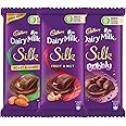 Cadbury Dairy Milk Silk Large Chocolates Combo (1 x Silk Bubbly 120g, 1 x Silk Roast Almond 143g and 1 x Silk Fruit and Nut 137g)