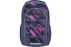 coocazoo Schulrucksack Every „Berry Marble“, lila-rosa, ergonomischer & anpassbarer Tornister, höhenverstellbar, mit Brustgurt & Hüftgurt, ab der 3. Klasse