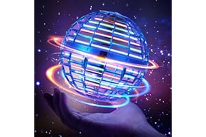 HOOFUN Flying Orb Ball Hover Toys: 2023 Cosmic Globe Flying Spinner with 360° Rotating RGB Lights, Hand Controller Mini Drone