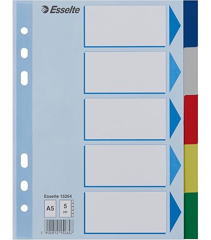 Papier Quadrillé 4x4 Mm - 100 Feuilles A5 - 90 G/m² - 4 Trous - Multicolore - Pour Classeur à Anneaux