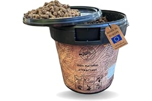 JARCSHOP CUBO 3 kg ATRAYENTE JABALI y RECLAMO CORZO natural - Reclamo zorro caza, comedero jabali y caza jabali - Rececho corzo, reclamo para ciervo y atrayente para jabalies - Utilizado para comedero jabali.