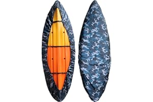 Doorslay Kayak Cover Waterproof UV Resistant Kayak Cover Outdoor Kayak Storage Dust Cover for Boat Kayak