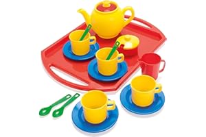 Dantoy - Service à thé - Tea Party pour les enfants - 18 pièces - Service de Table - Pour Les Enfants à partir de 2 Ans - Jouets - Jeu de rôle - Accessoires cuisine enfant - Fabriqué au Danemark