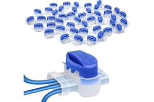 OFFCUP Morsetti per Cavi Cavo Connettore,45 pezzi Connettori Elettrici Impermeabili,Accessori per Tosaerba Sicuri per Cavi Elettrici Prolunga con Gel