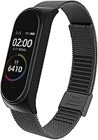 BDIG Correa Compatible Xiaomi Mi Band 4 Correas Metal,Pulsera de Acero Inoxidable Agradable para Mi Band 4 Correa (No Host)
