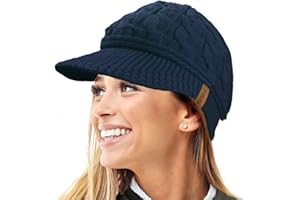 TOSKATOK Bonnet d'hiver en Tricot torsadé Chaud R80 Teddy pour Femme- Taille Unique