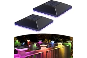 ‎JACKYLED JACKYLED Solar Post Cap 7 x 7 8 x 8 9 x 9 10 x 10, Solar Post Caps IP54 Waterproof for Fence Posts for Wooden Post Platform, Garden, White (Pack of 2)