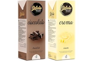 Gelato 4ever - Gelato pronto da mantecare Crema Bundle 2 Pezzi (Crema - Cioccolato)