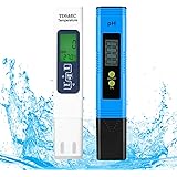 FEMOR pH Messgerät TDS Messgerät EC & Temperatur Messgerät 4 in 1 Wasserqualität Tester(ATC) für Aquarium Schwimmbad Trinkwas