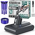 EGR 6000mAh V7 Battery Replacement Compatible with Dyson V7 Animal Battery SV11 V7 Motorhead V7 Trigger V7 Absolute V7 Mattress Handheld Vacuum Cleaner Replacement Battery for V7 with 4 Filters