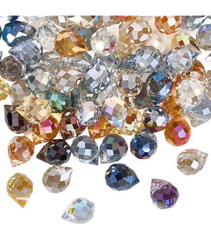 1*1 Filo perle perline sfaccettate 8mm in vetro per decorazioni Acc... | su