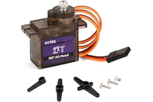 HEEMOL Servo Motore RC in metallo rame ingranaggio ruota Servo Tester 2kg 180° Alta precisione 6V Servo per Arduino modelli, robot, veicoli di arrampicata, barche RC, aerei RC (1 pezzo Set)