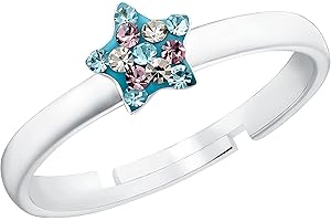 Prinzessin Lillifee Ring 925 Sterling Silber Mädchen Kinder Ringe, mit Preciosa, Silber, Kommt in Schmuck Geschenk Box