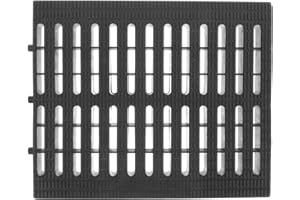 HOMSFOU Trench Cover Drain Grate with Anti-Slip Grid Outdoor Sewer Cover French Drain System for Yard for Large Drainage Channels Plastic, 1.7X9.8X1 Inches