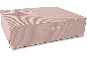 ‎FUNZY Funzy Hüpfpolster für Kinder – Hüpfmatratze mit Taschenfederkern, Sicherer & leiser Hüpfspaß, Cord-Bezug, Waschbar & Schadstofffrei, Für Motorik und Bewegung, Cord Kirschblüte Rosa, 85x65x21 cm