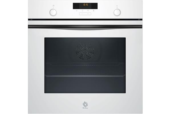 Balay - Horno multifunción, 60 cm, Aqualisis, Control Comfort, 10 recetas, Raíles extensibles, Cristal Blanco, 3HB5159B3